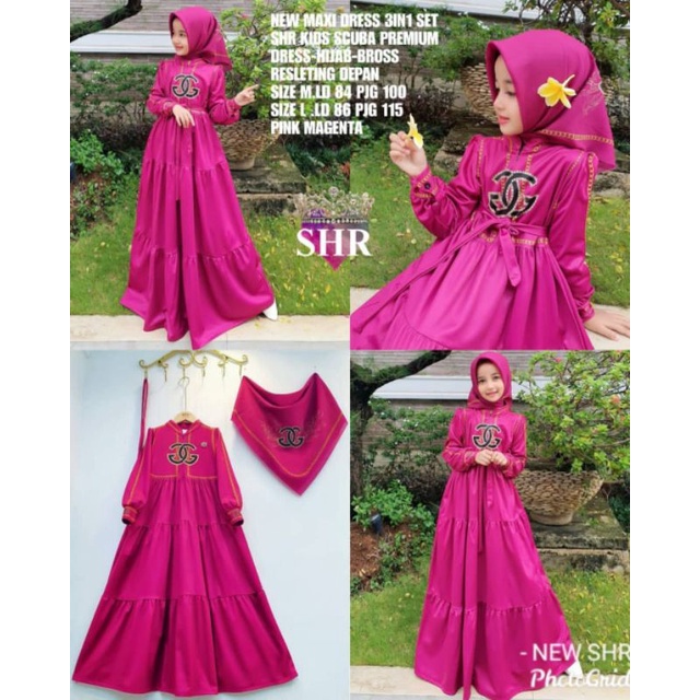 MAXI DRESS  KIDS SCUBA PREMIUM ORI SHR