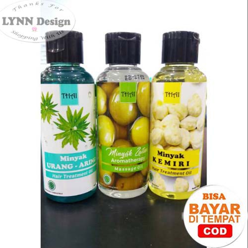 THAI MINYAK RAMBUT KEMIRI - URANG ARING - OLIVE OIL ZAITUN 125ML