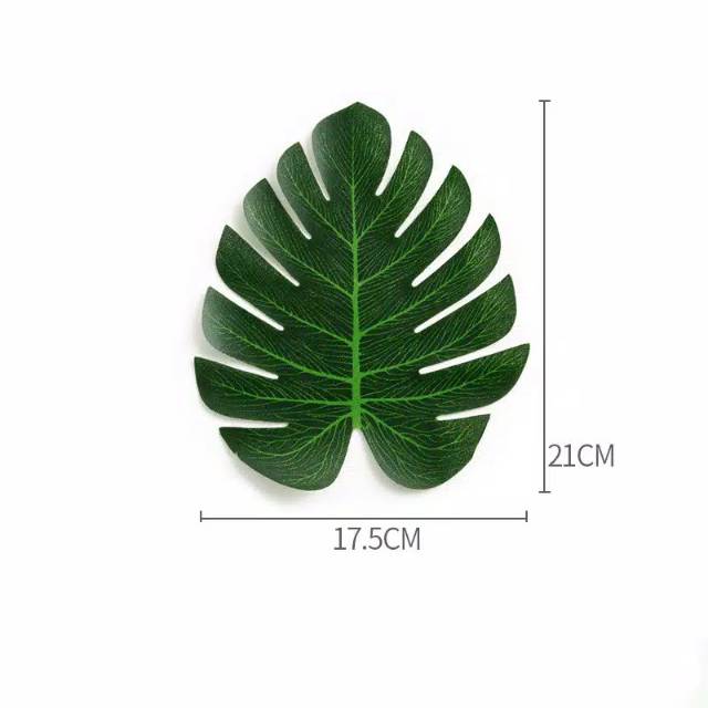 DAUN PALM HIAS MONSTERA KECIL Dengan Kawat ARTIFICIAL6