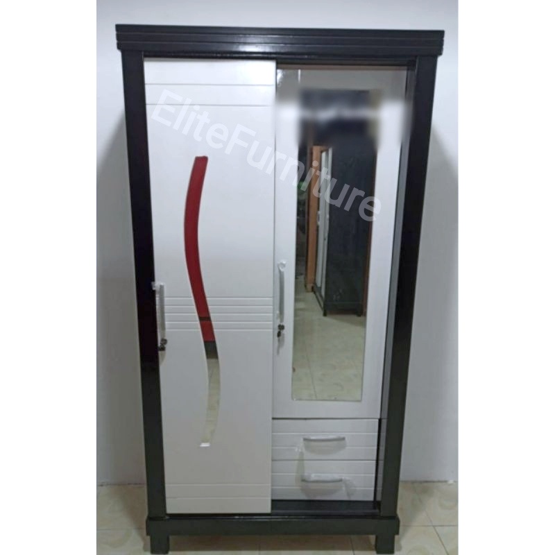 Lemari Baju 2Pintu Sliding , Lemari Baju 2Pintu GESER Minimalis , Lemari Pakaian 2Pintu Sliding