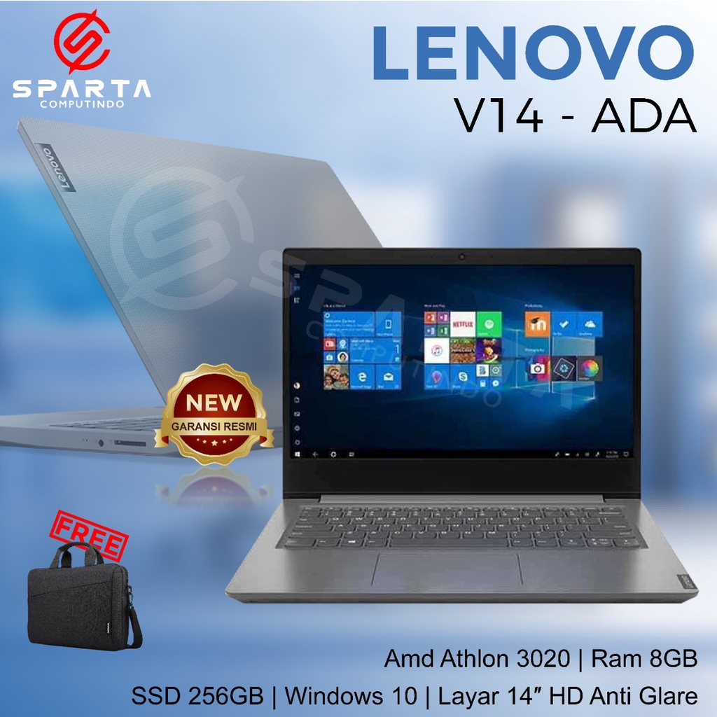 Lenovo V14 ADA AMD Athlon 3020U Ram 8GB SSD 256GB 14Inch