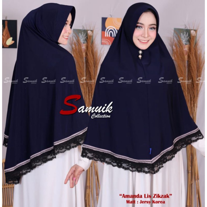 (COD) SAMUIK JILBAB JERSEY PREMIUM AMANDA ZIGZAG