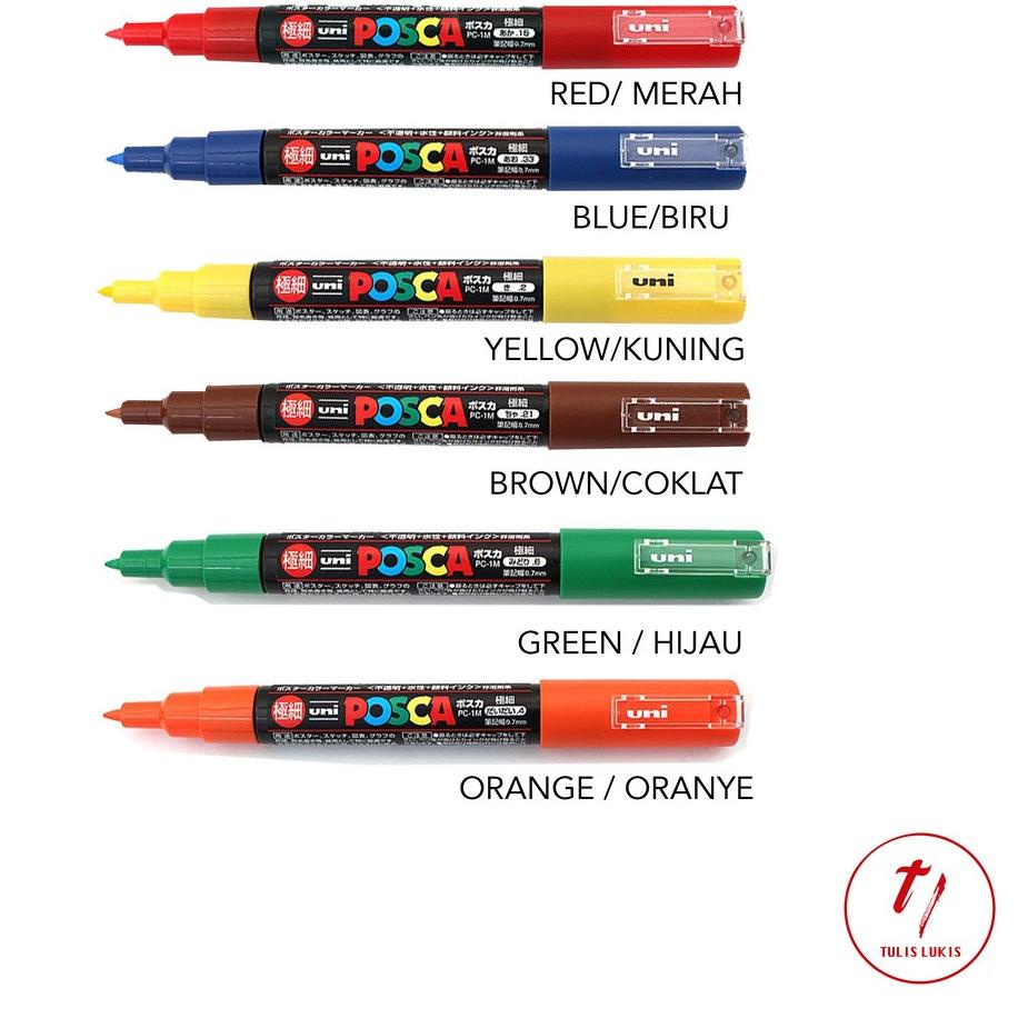 

(PROMO YBG49) SPIDOL UNI POSCA MARKER PC - 1M (EXTRA FINE POINT) TIP 0.7mm ⁑