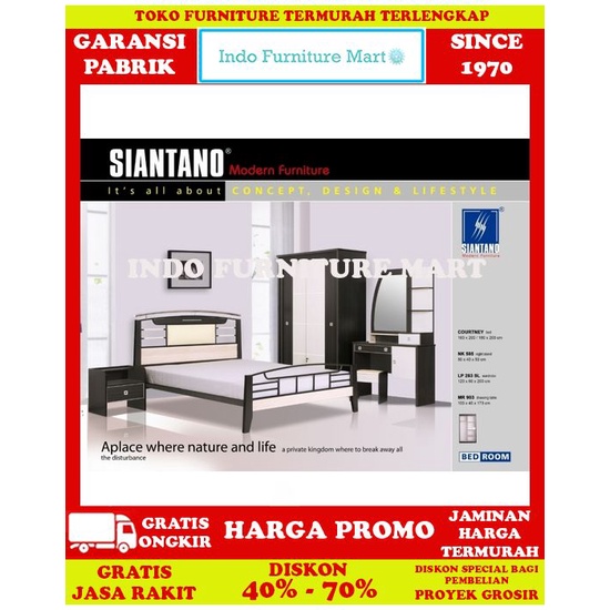 Kamar Tidur Minimalis Set Bedroom Siantano  Courtney 160 X 200