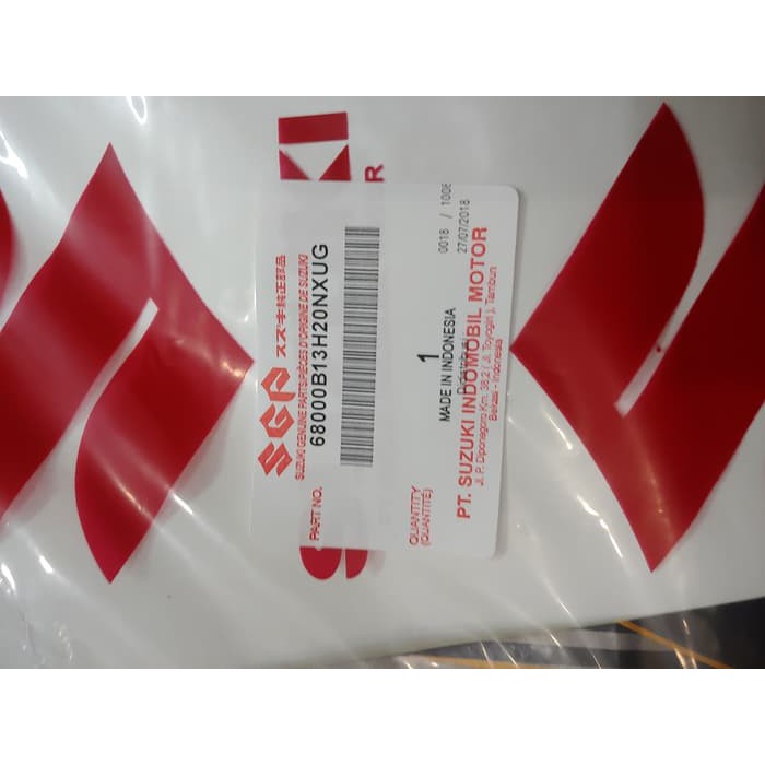 discon           Stiker Bodi & Lis Body & Striping Skywave 2012 Putih Original Suzuki