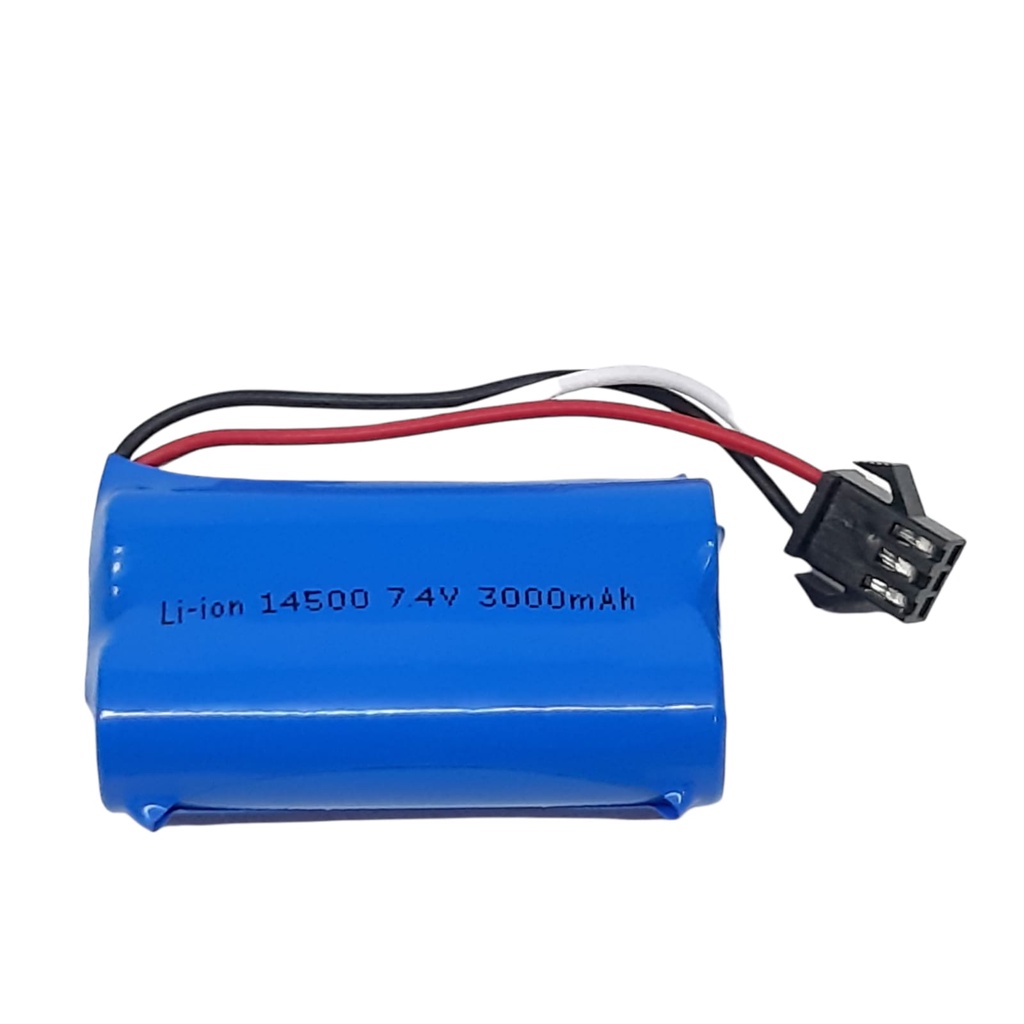 Batterai Charger RC Mode 2x 14500 Li-ION 7.4Volt - 3000mAh Socket Hitam 3pin