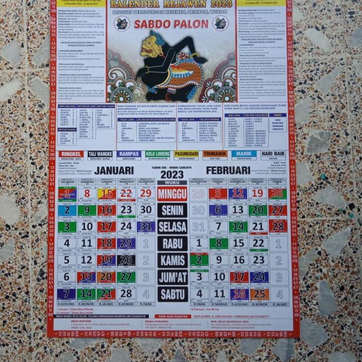 

Berkualitas! Kalender Jawa 2023 Sabdo Palon Kalender Kejawen tanggalan jawa