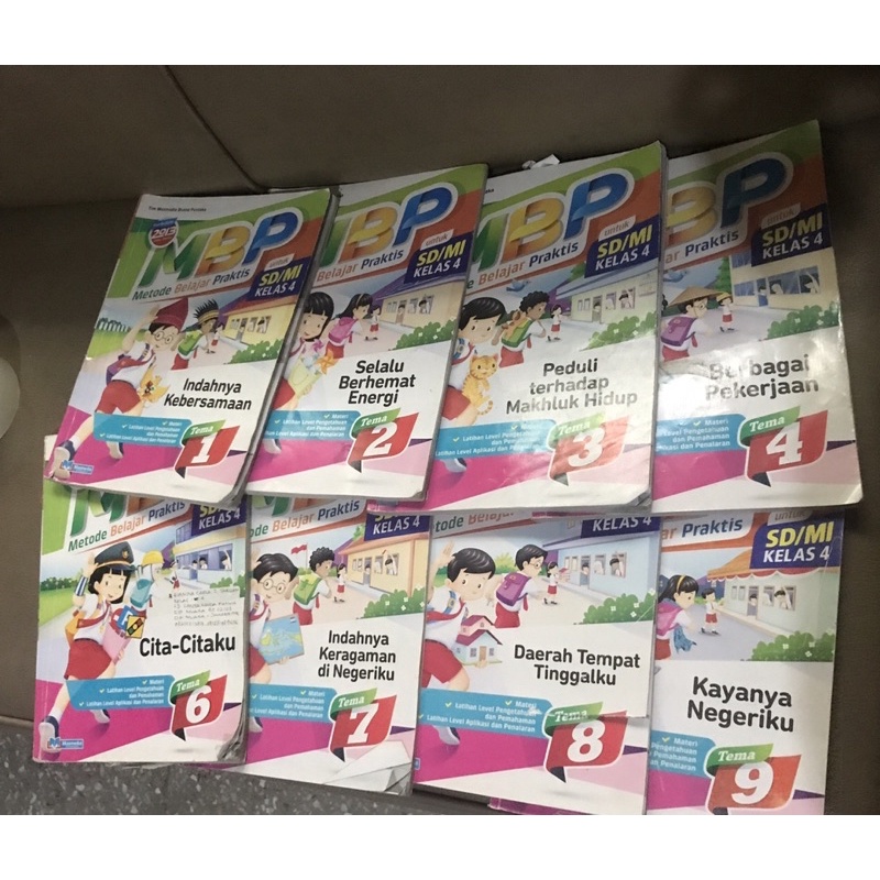 Buku MBP kelas 4 SD tematik 1-9 preloved layak pakai
