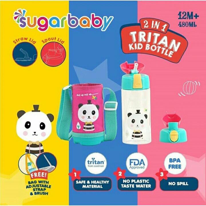 Sugar Baby Tritan Kid Bottle Special Straw, 2in1, Tritan Kid Bottle Matic Lid