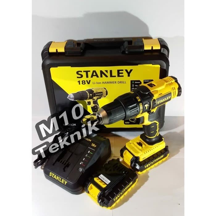 Bor Tembok Baterai - Cordless Hammer Drill Stanley 18 V Stanley SCH 20