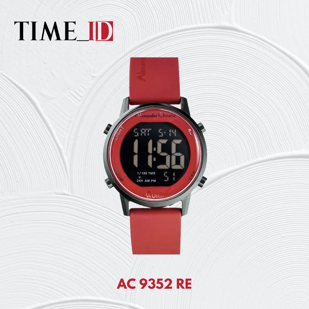 Jam Tangan Alexandre Christie AC 9352 DIGITAL RED Wanita