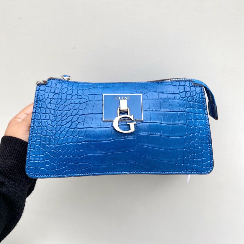 New GS Croc Effect Crossbody Bag