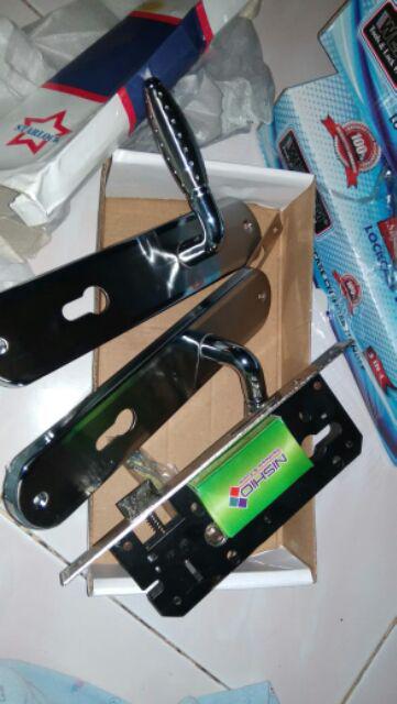 Promo Paket Kunci Pintu Stanlis Uk. Besar, Handle Pintu Set