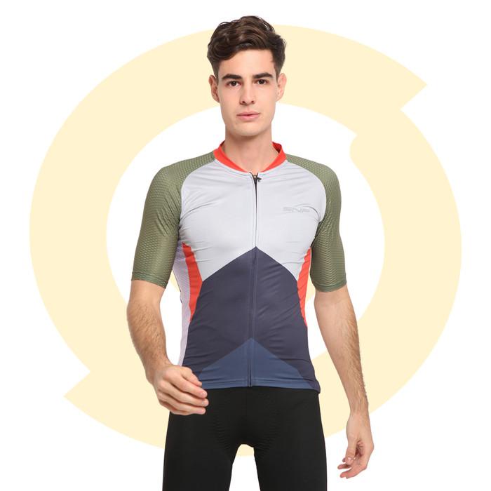 Jersey Sepeda Road Bike Snp Men Dijon Forest Grey