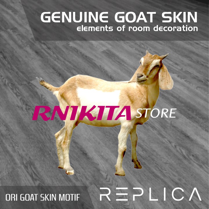 GENUINE GOAT SKIN WITH REAL FUR - Kulit Kambing Bulu Asli