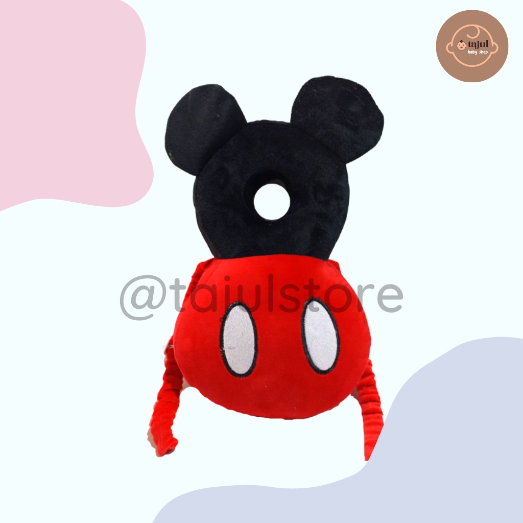 Bantal Pelindung Kepala Bayi Edisi Kartun Disney Mickey Eye+Strap