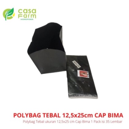 Polybag Sedang Tebal Cap BIMA 12,5 x 25 cm 1 Pack isi 35 Lembar