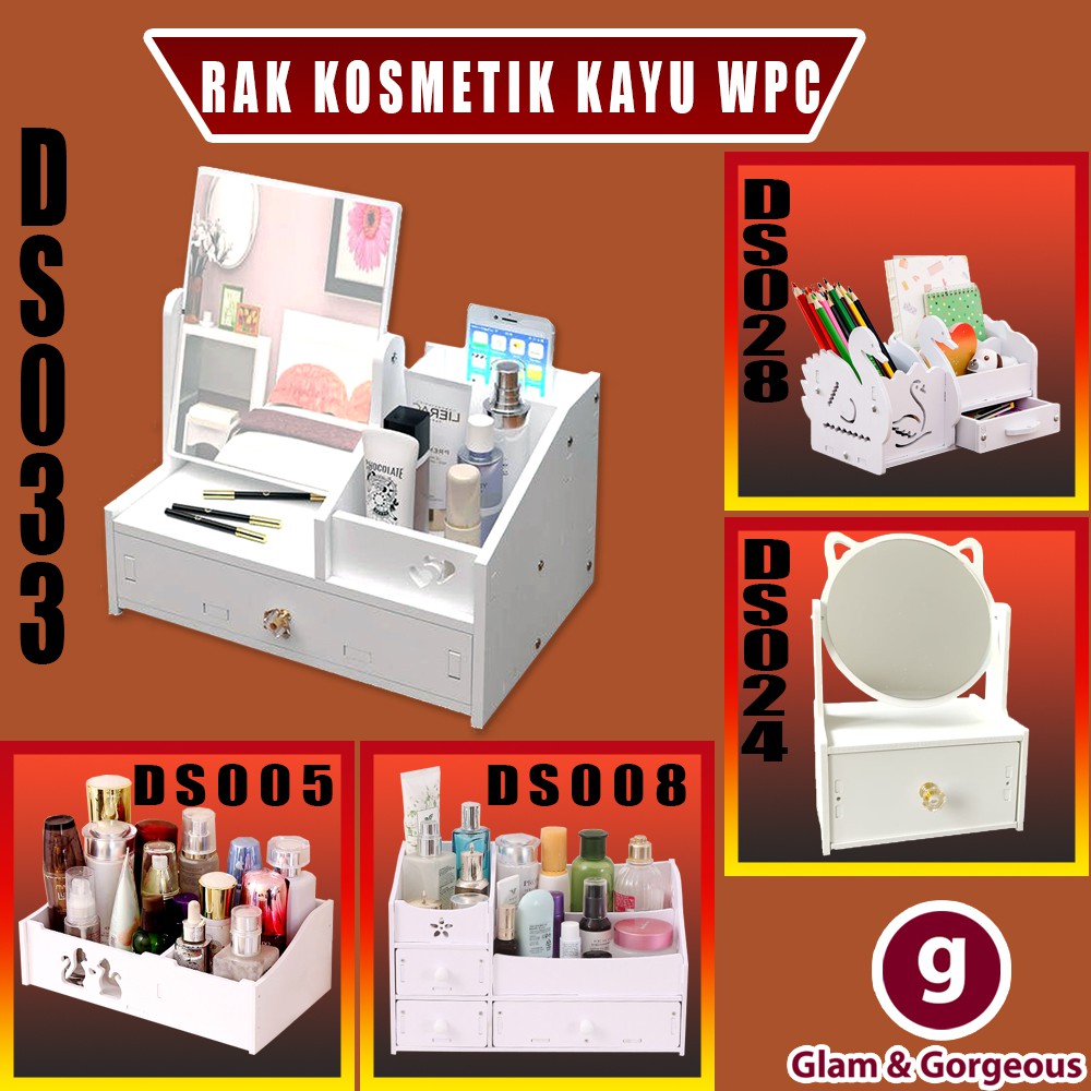 Rak Kosmetik Makeup Tempat Skincare Rak Penyimpanan serbaguna Murah DS033