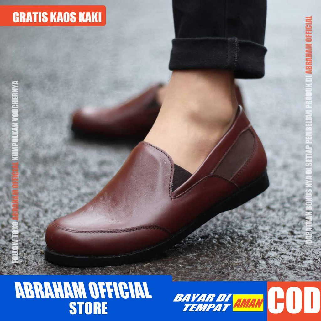 DTS Sepatu Formal Pria Sepatu Casual Kulit Pu Sepatu Pria Casual Pantofel Sepatu Kasual Cowok / Cowo Oxford Kerja Kantor Kuliah Kondangan Gaya Keren Kekinian Original Murah Terlaris