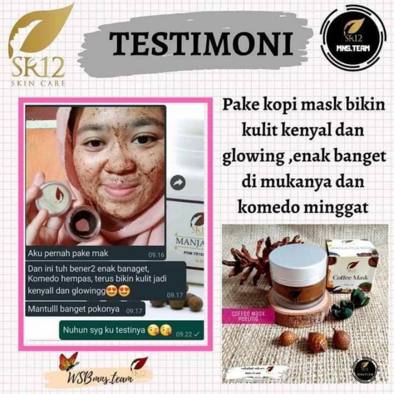 Masker Wajah Pell Off SR12 - Masker Komedo Ampuh BPOM / Coffee Mask Penghilang Bekas Jerawat / Mengangkat Sel Kulit Mati Pada Wajah