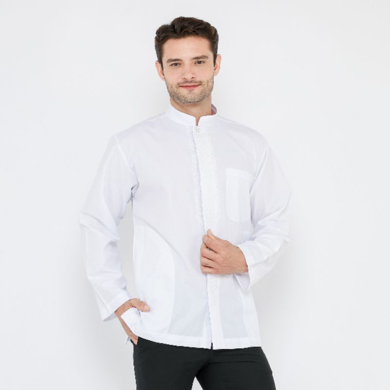 Baju Koko Atlas Universal Triple Putih