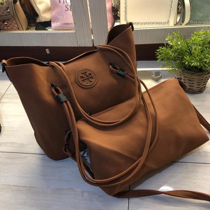 Tas Slempang/Tote Bag Wanita Tory Burch 2 In 1Cokelat Djamenashop