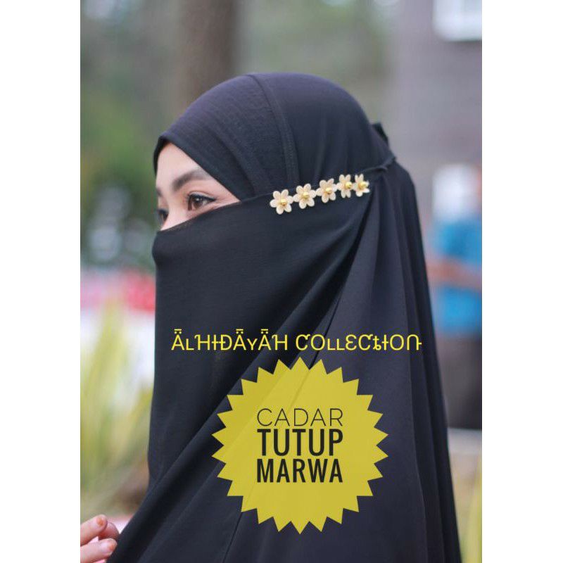 Tutup Cadar Marwa 2 Layer Bahan Sifon