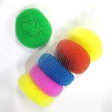 JG - SPONS - SPONGE -  SPON DONAT - SPON CUCI PIRING BAHAN NYLON - SERABUT DONAT NYLON WARNA