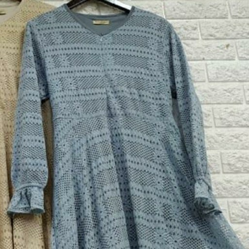 PREMIUM BAJU GAMIS TERBARU ANNISA SYAR'I "BRUKAT GEMES" - BABY BLUE
