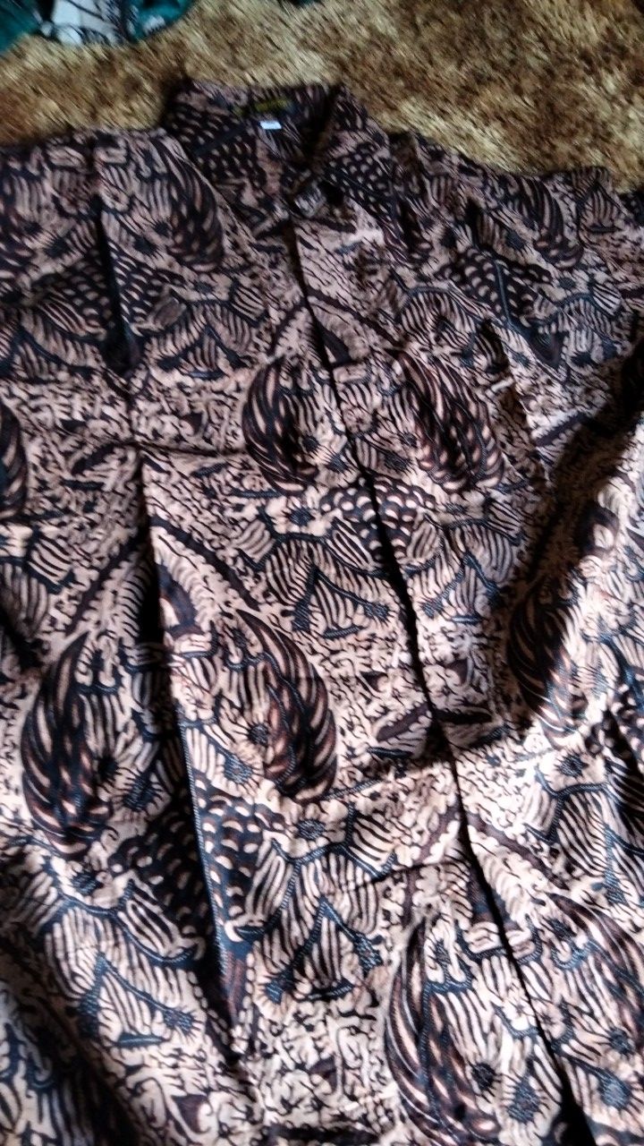 Bswart Batik Hrb026 Kenongo Hem Pendek Padi Pekalongan  M L Xl Batik