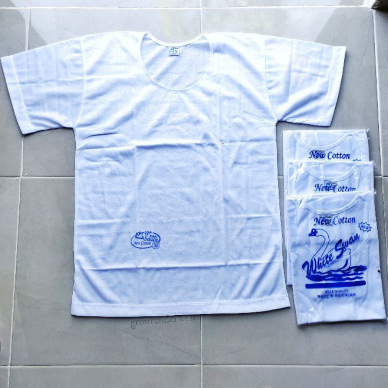 kaos oblong pria dalaman oblong swan kaos putih style swan