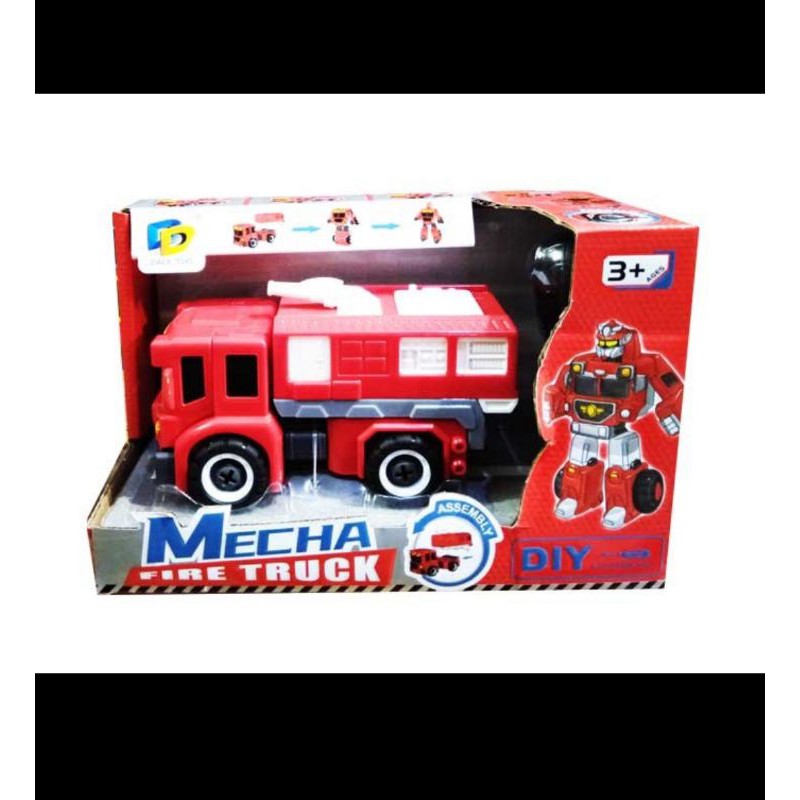 Mainan mobil jadi robot Mecha Fire Fire Truck