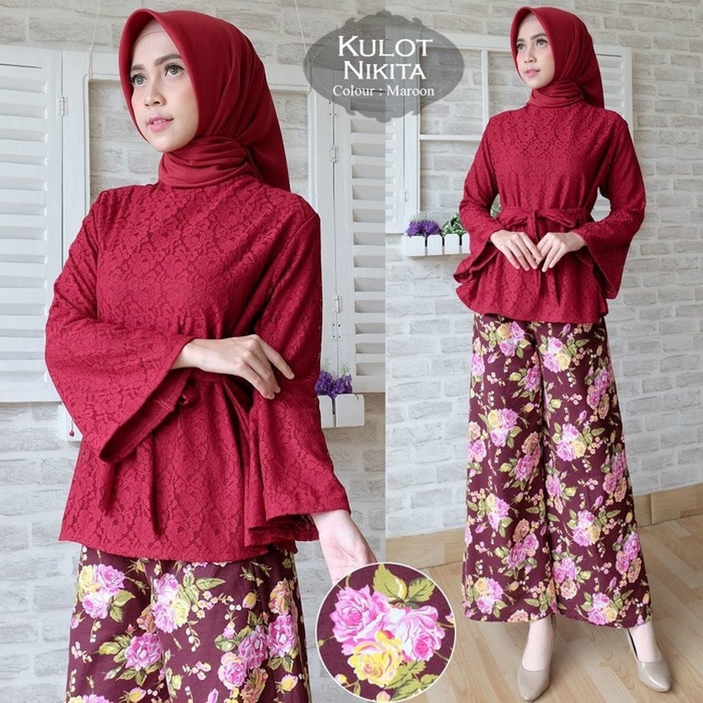  Setelan  Kulot Ciara Baju  Celana  Muslim  Fashion Wanita 