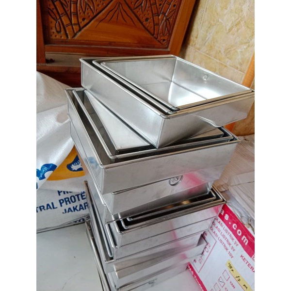 LOYANG BOLU PERSEGI TINGGI 5 18X18X5 20X20X5 22x22x5  MURAH TERJANGKAU ALUMINIUM ASLI