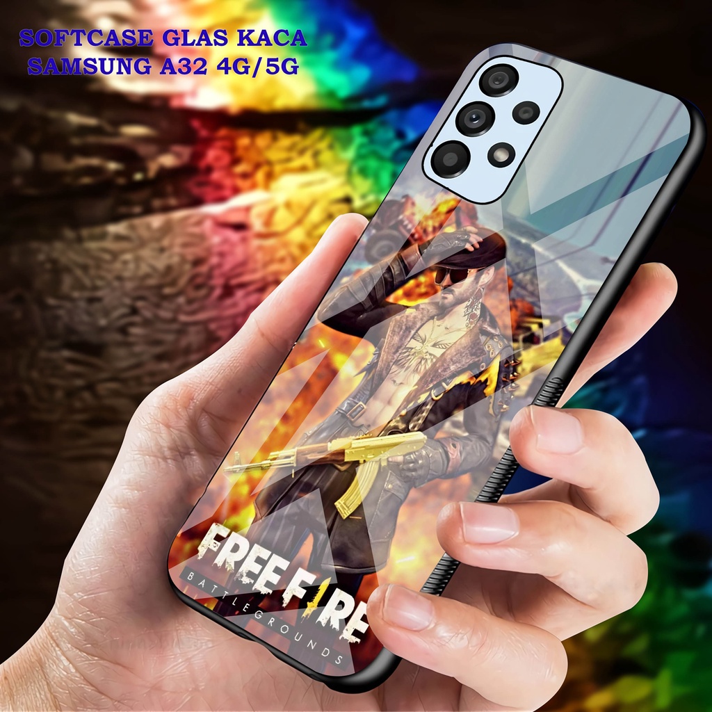 Softcase Glass Kaca SAMSUNG A32 [4G]- Case Hp Pelindung Handphone SAMSUNG A32 [5G] [ A38]