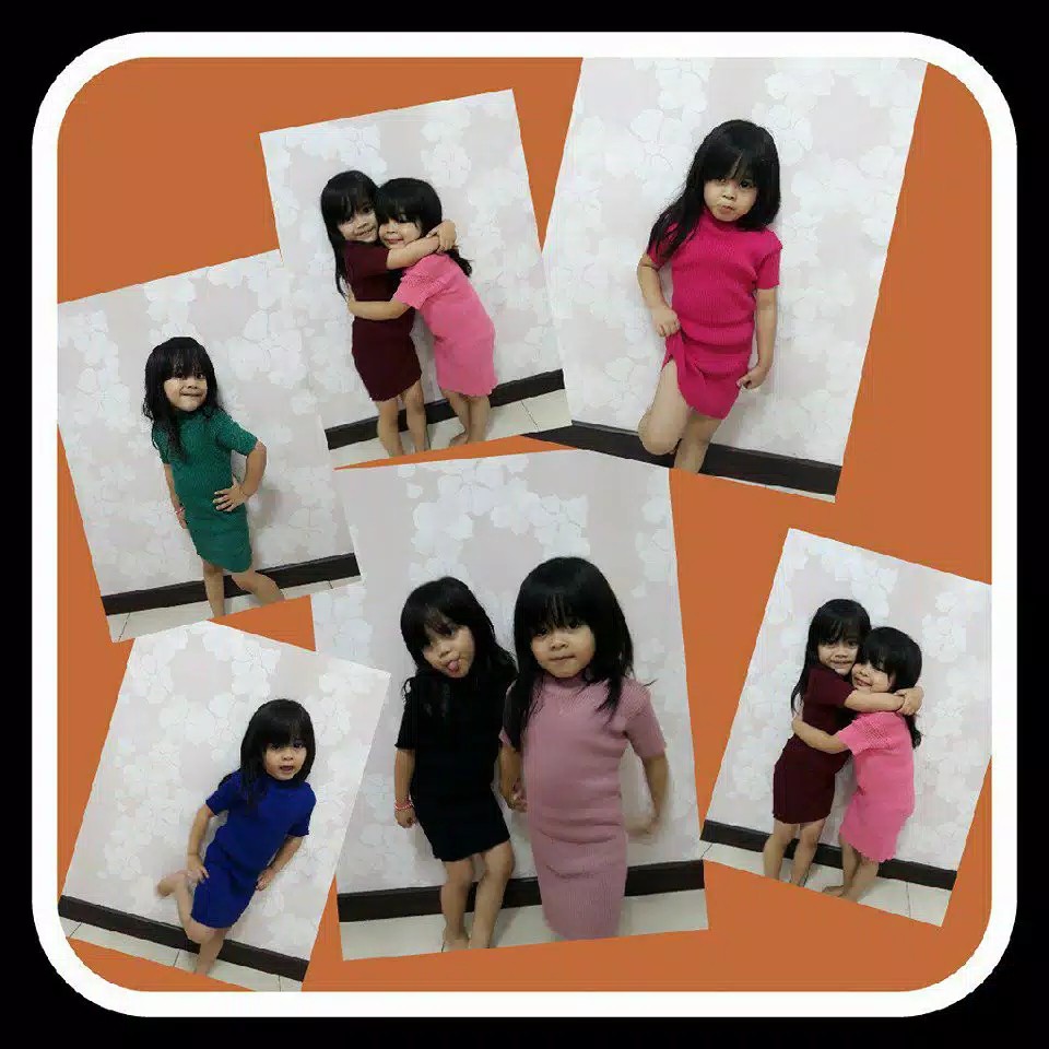 Dress rajut anak kalila size 1-6 tahun