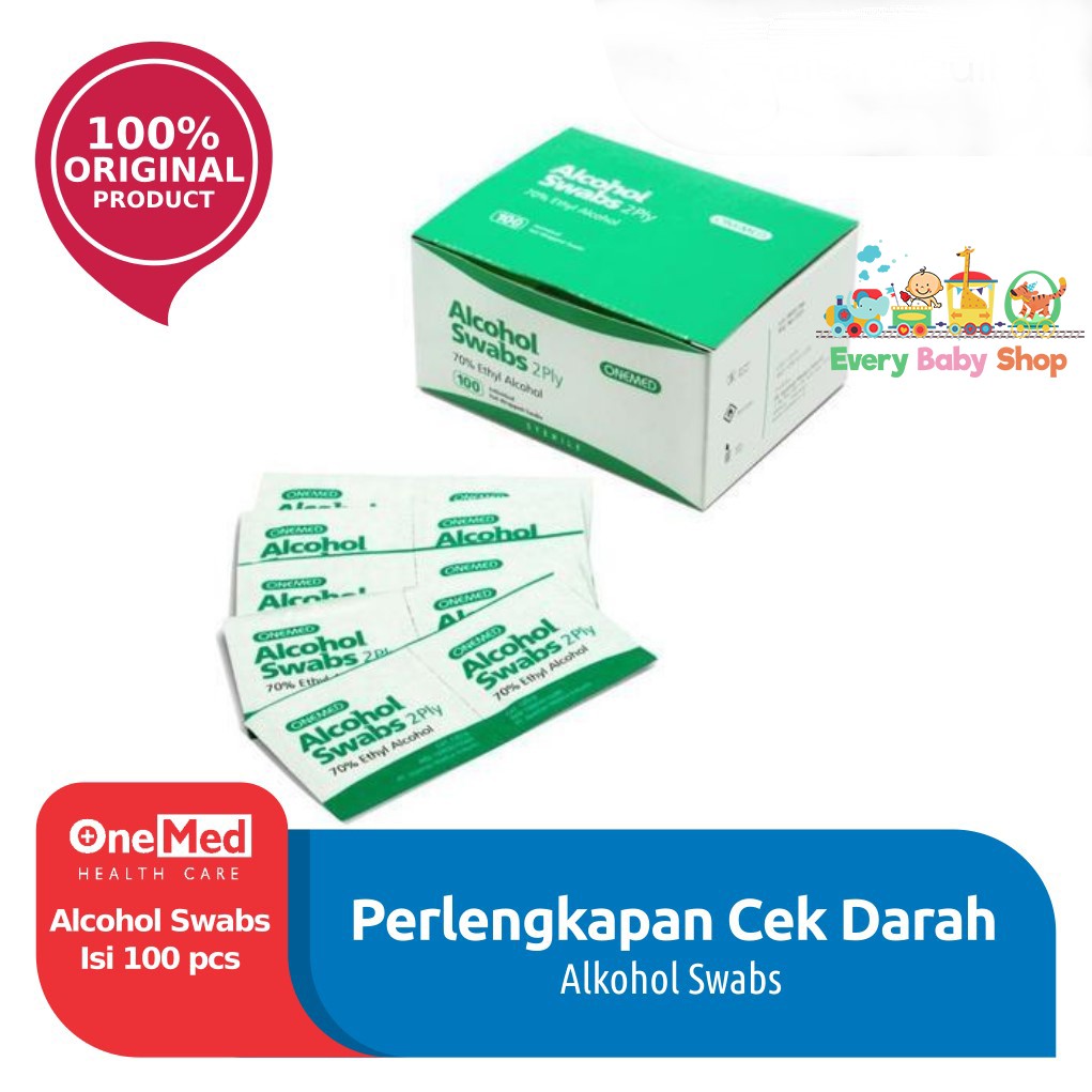 ONEMED ALKOHOL SWABS Sterile 2 Ply ONE MED isi 100 / TISSUE ALKOHOL 70%