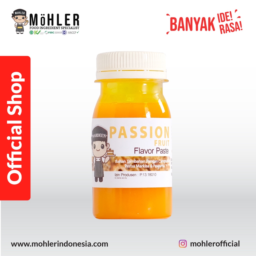 MOHLER Pasta perisa pewarna MARKISA / PASSION FRUIT (KLIK KOMBO HEMAT UNTUK BELI 1 GRATIS 1)