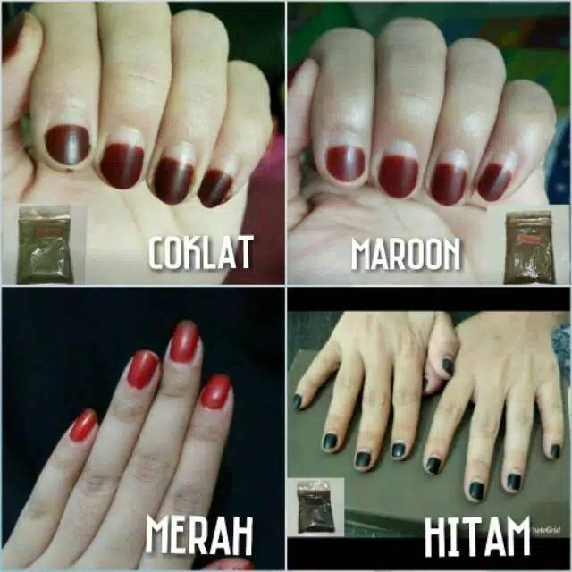 Kutek muslim halal | Pacar Arab bubuk | henna 5 warna 2gr