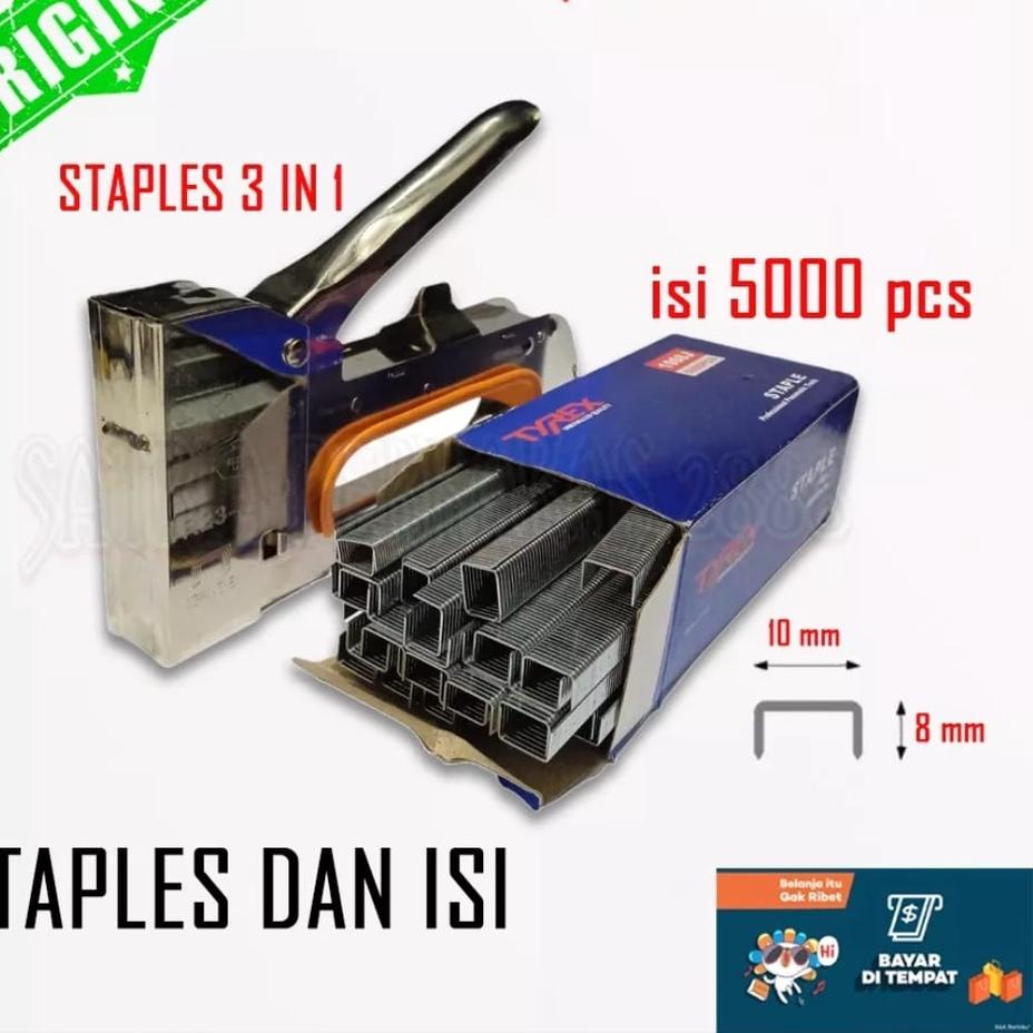 

Kekinian Paket Staples Tembak Gun Tacker 8 4 6mm Stapler Jok Staples Perekat Staples Tembak / Staple Gun 3 in 1 D 4-8 mm .,