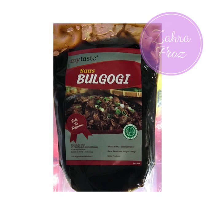 

MYTASTE SAUS BULGOGI 500 GR