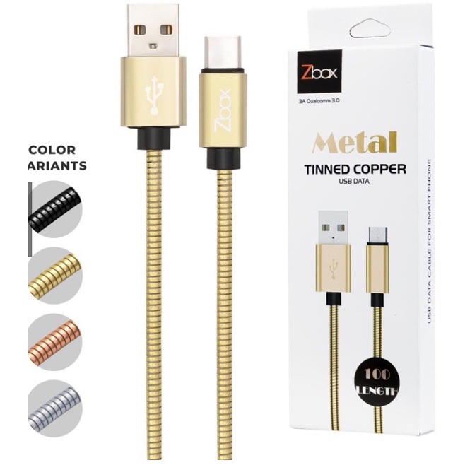 Kabel Data Iphone Full Metal Zbox 3A Fastcharging__EL