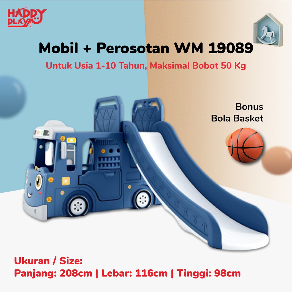  MAINAN  ANAK  Tayo The Little Bus with slide PROSOTAN MOBIL 