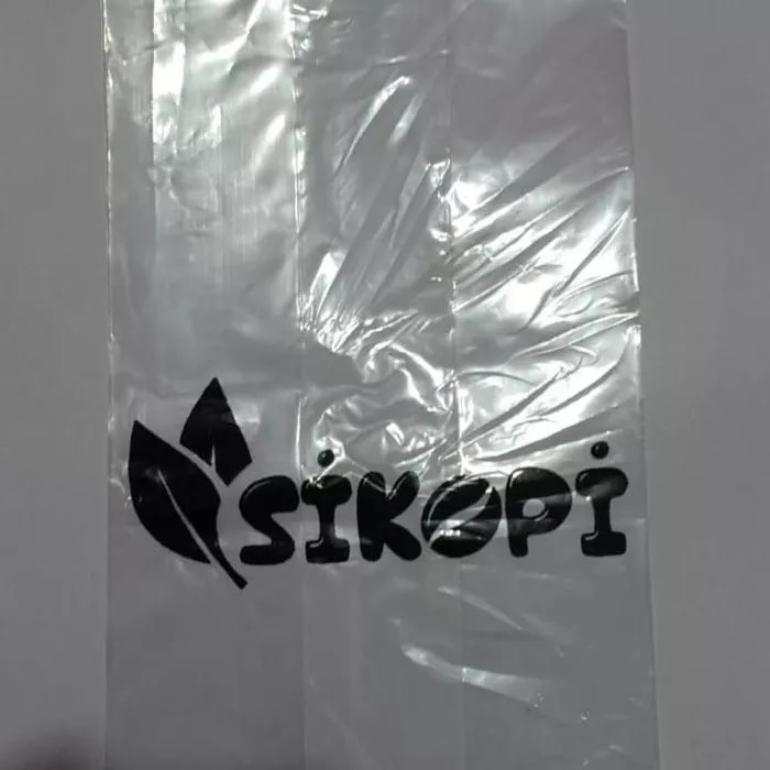 

kresek bening kecil bersablon, 1 warna, 1 sisi, utk 1000 lembar