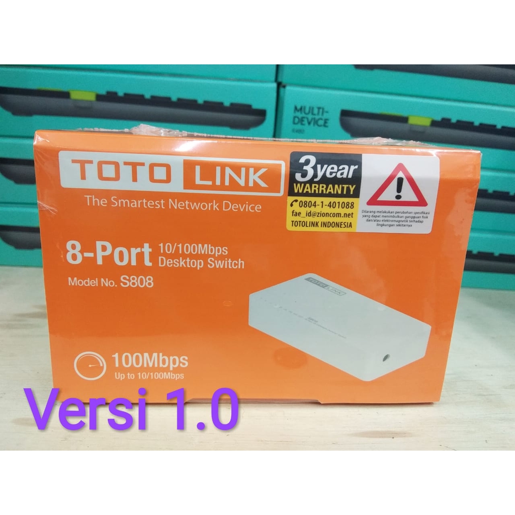 TOTOLINK S808 8-Port 10/100Mbps Desktop Switch Hub - Internet | Shopee ...