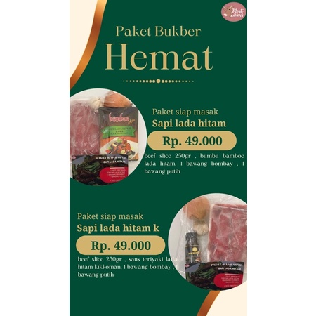 

PAKET SIAP MASAK (yakiniku bulgogi teriyaki blackpepper beef)