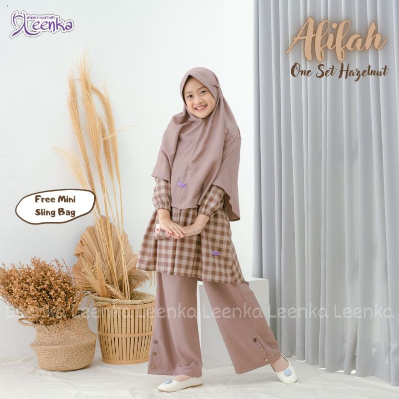 One Set Afifah by Leenka hazelnut size 1