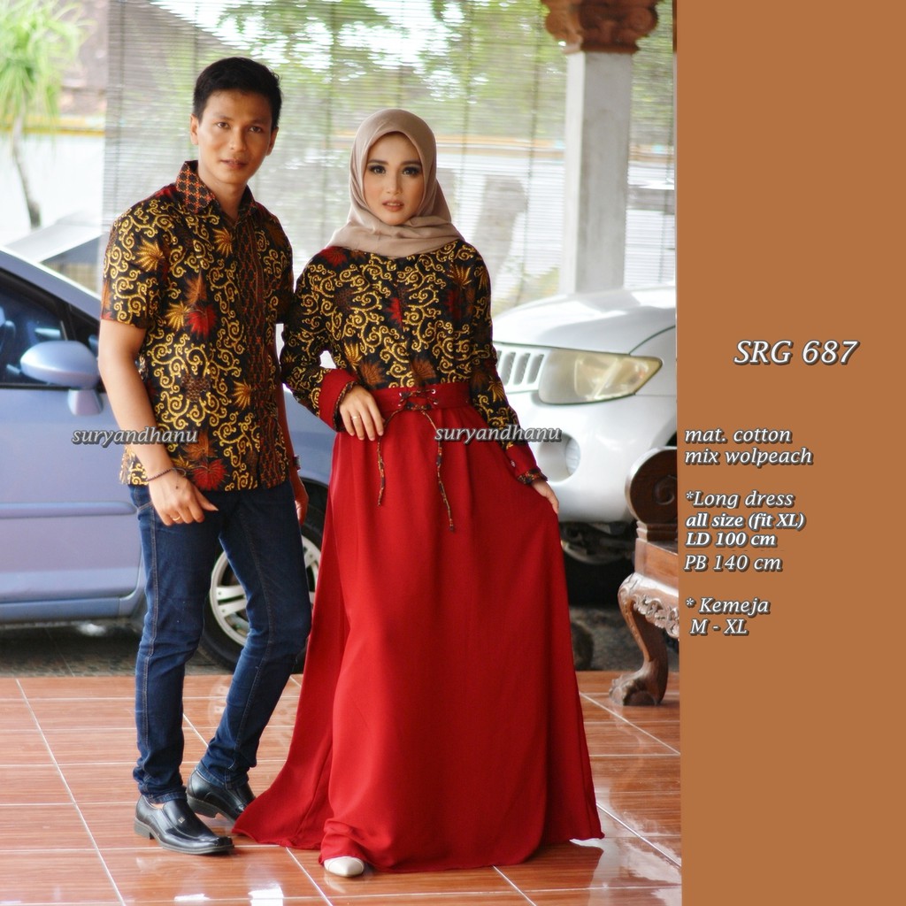 Couple Batik Dress / longdress EVELIN SRG 687  by suryandhanu