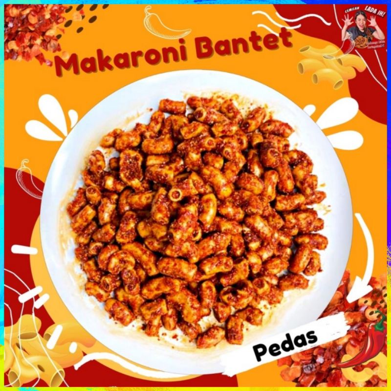 

[MURAH] Cemilan Pedas Makaroni Bantet Pedas Makroni Bantet Bantat Daun Jeruk Kemasan Makanan Ringan