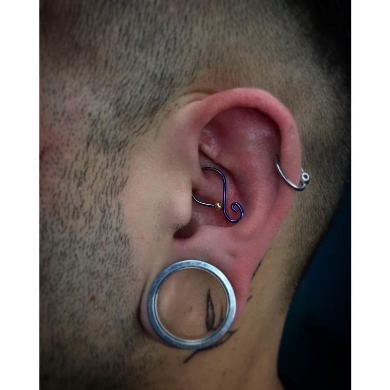 piercing xupingtitanium silver / earplug silver / pirsing telinga silver